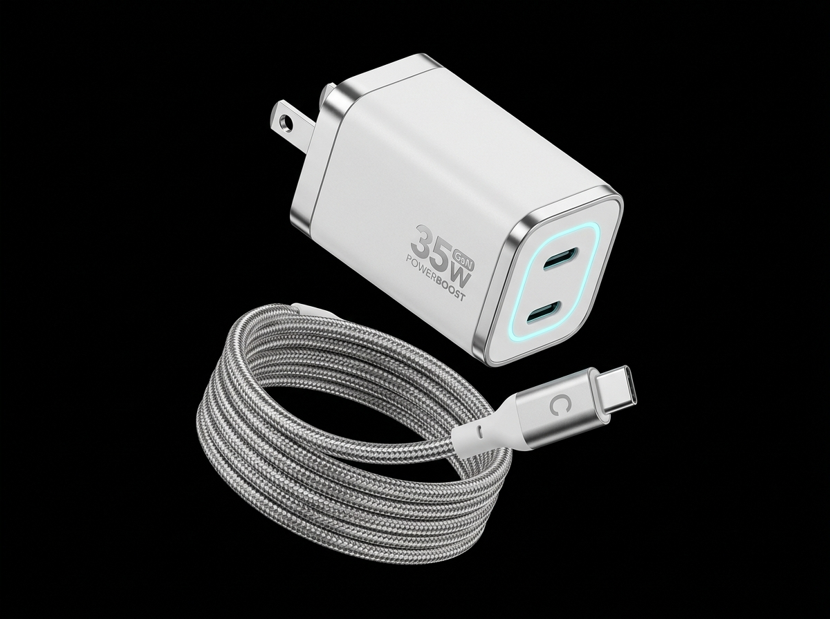 35W Dual GaN Fast Charger Plug
